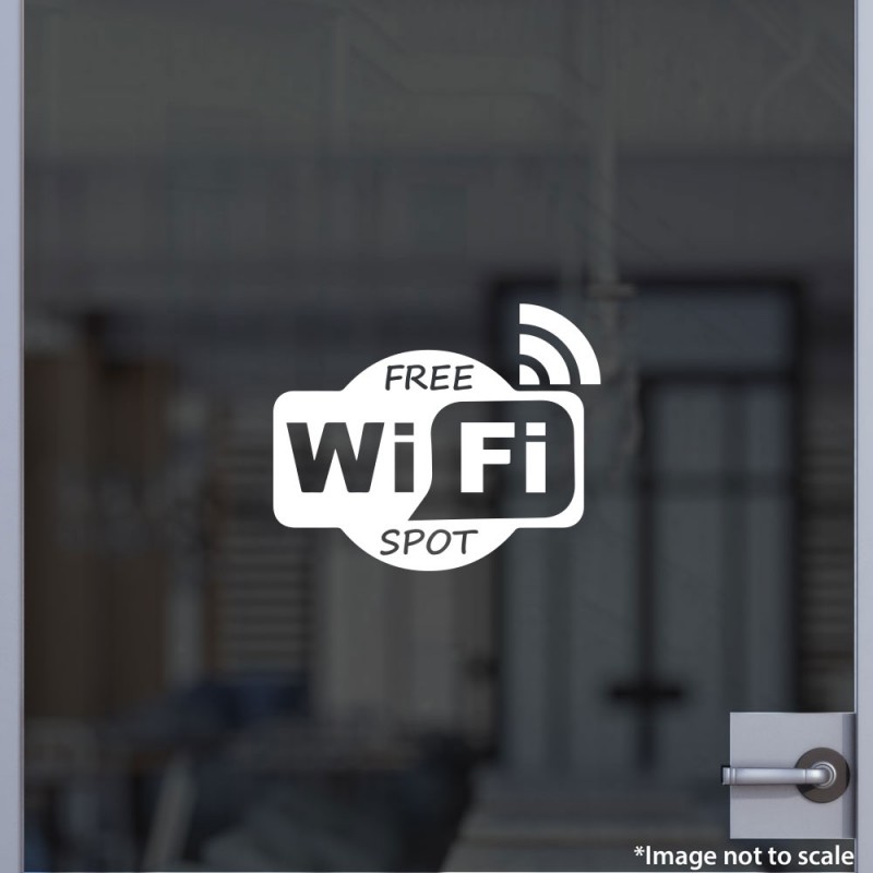 WiFi Vinyl Decal Sticker Oracal Business Offices Store Sign Free Internet Spot 