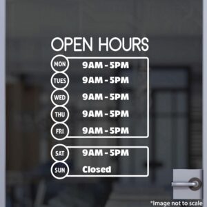 Open Hour Decals, Stickers, Signs | StickerTitans.com