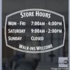Open Hour Decals, Stickers, Signs | StickerTitans.com