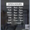 Open Hour Decals, Stickers, Signs | StickerTitans.com