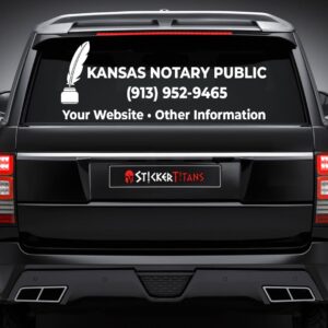 Notary Rear Glass Decals | StickerTitans.com