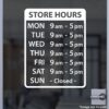 Open Hour Decals, Stickers, Signs | StickerTitans.com