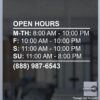 Open Hour Decals, Stickers, Signs | StickerTitans.com