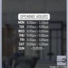 Open Hour Decals, Stickers, Signs | StickerTitans.com