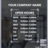 Open Hour Decals, Stickers, Signs | StickerTitans.com