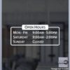 Open Hour Decals, Stickers, Signs | StickerTitans.com
