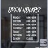 Open Hour Decals, Stickers, Signs | StickerTitans.com