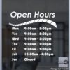 Open Hour Decals, Stickers, Signs | StickerTitans.com