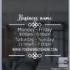 Open Hour Decals, Stickers, Signs | StickerTitans.com