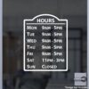 Open Hour Decals, Stickers, Signs | StickerTitans.com
