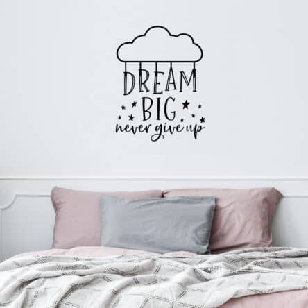 Dream Big Never Give Up – Decal