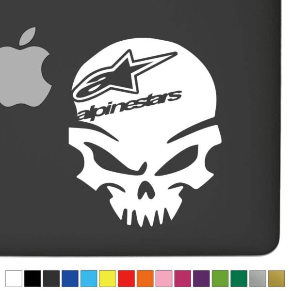 Alpinestars Ver.1 Badass Skull Decal - Image 2