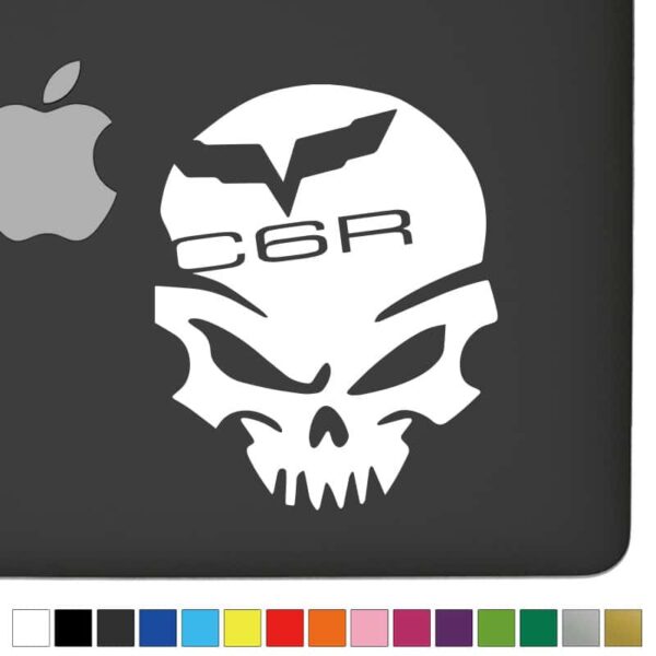 Chevy C6R Ver.1 Badass Skull Decal - Image 2