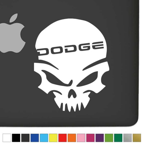 Dodge Ver.1 Badass Skull Decal - Image 2