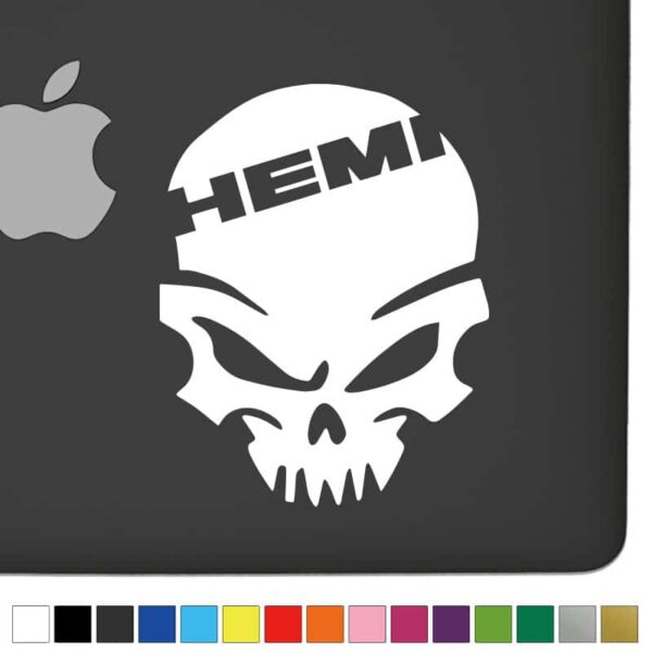 Dodge Hemi Ver.1 Badass Skull Decal - Image 2