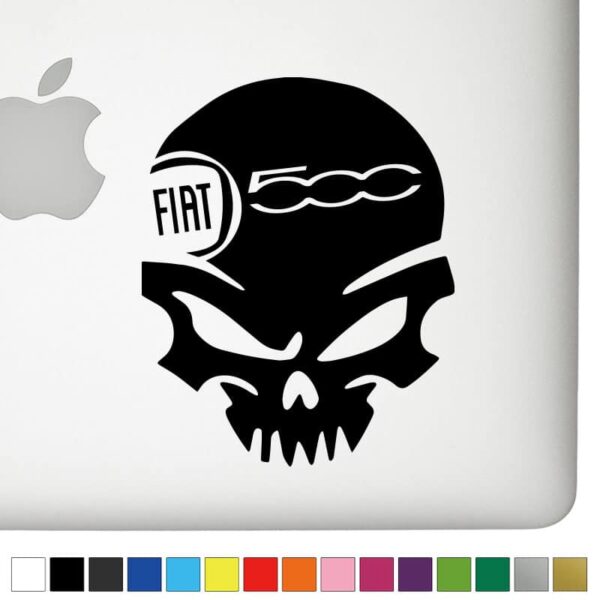 Fiat 500 Ver.1 Badass Skull Decal