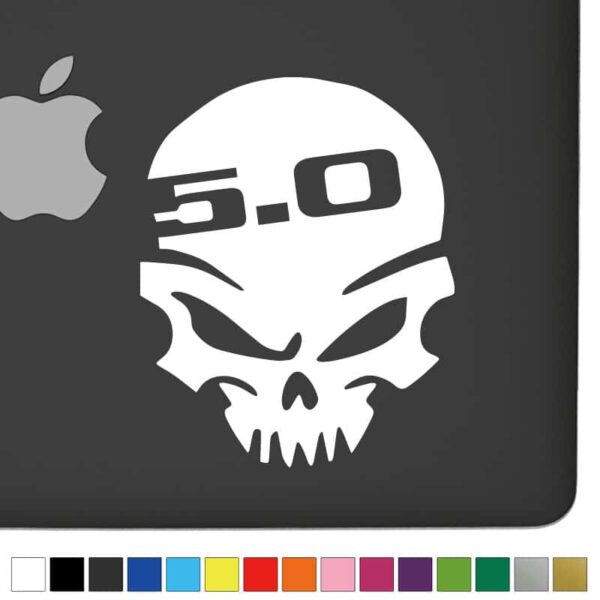 Ford 50 Ver.1 Badass Skull Decal - Image 2