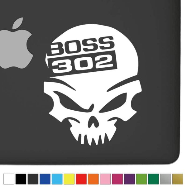 Ford Boss 302 Ver.1 Badass Skull Decal - Image 2