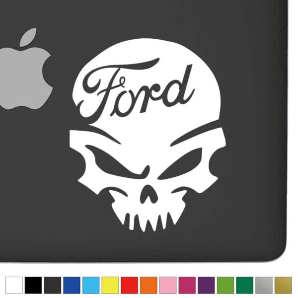 Ford Ver.2 Badass Skull Decal - Image 2