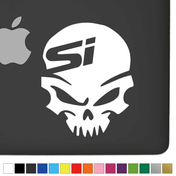 Honda Civic SI Ver.1 Badass Skull Decal - Image 2