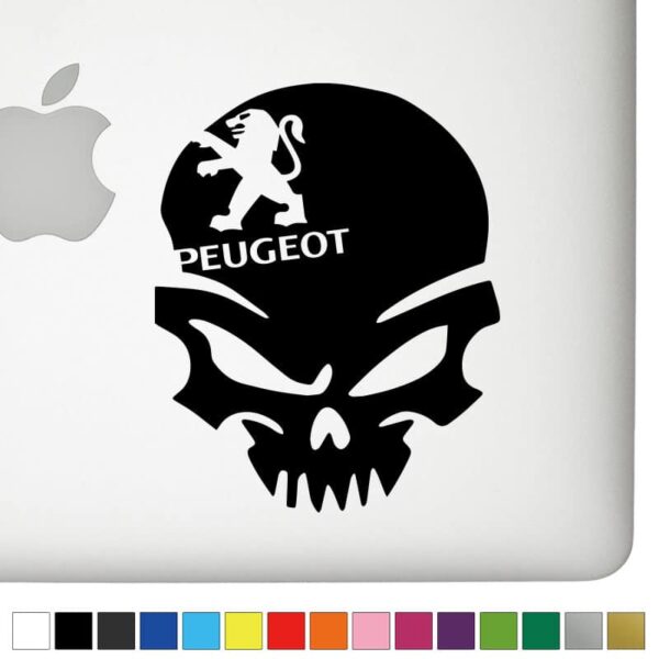 Peugeot Ver.1 Badass Skull Decal