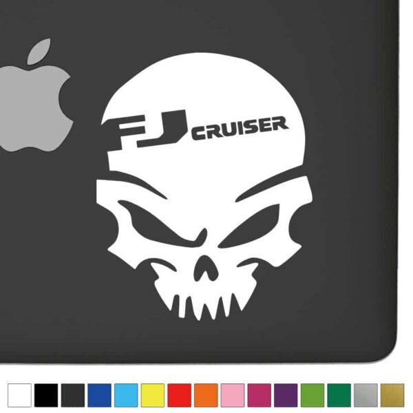 Toyota FJ Cruiser Ver.1 Badass Skull Decal - Image 2