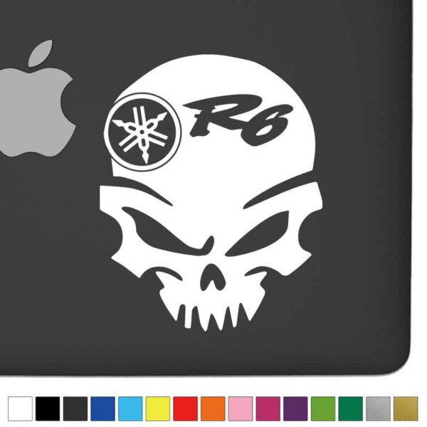 Yamaha R6 Ver.1 Badass Skull Decal - Image 2